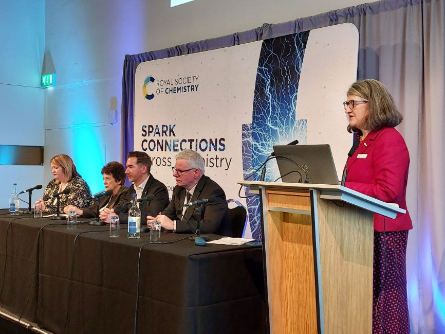 (Left to right) Dr Lauren Boath, Dr Janet Brown, Bruce Robertson and Professor Martin Hendry take part in a panel discussion chaired by our chief executive, Dr Helen Pain (Left to right) Dr Lauren Boath, Dr Janet Brown, Bruce Robertson and Professor Martin Hendry take part in a panel discussion chaired by our chief executive, Dr Helen Pain