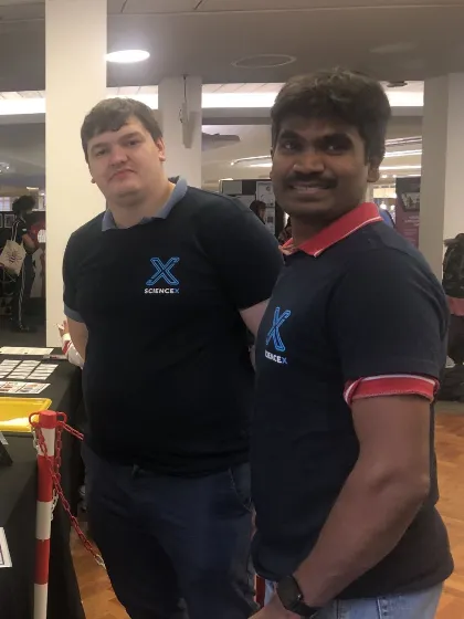 EPSRC NRF for EPR team members standing next to each other in polo shirts with matching logos